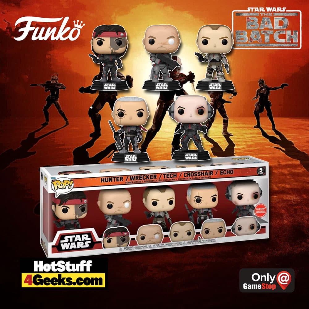 Star Wars - Bad Batch - Hunter / Wrecker / Tech / Crosshair / Echo - Star Wars vinyl figure collectible [Barcode 889698572637] - Main Image 2