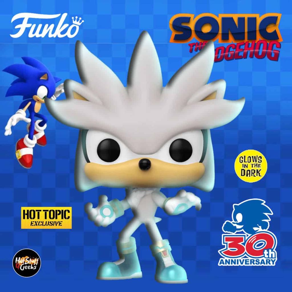 Sonic The Hedgehog: Silver (GITD) - Sonic the Hedgehog vinyl figure collectible [Barcode 889698522496] - Main Image 2