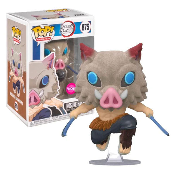 Flocked Chase Inosuke Hashibira Pop - Demon Slayer vinyl figure collectible [Barcode 889698406215] - Main Image 3