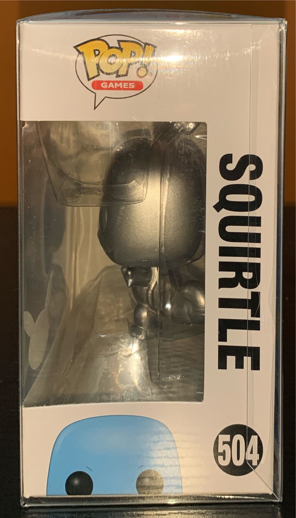 Squirtle [Silver Metallic] Funko Pop #504 - Pokémon vinyl figure collectible [Barcode 889698563147] - Main Image 2