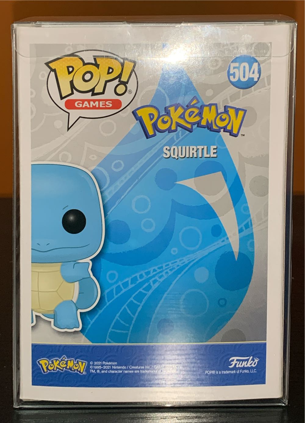Squirtle [Silver Metallic] Funko Pop #504 - Pokémon vinyl figure collectible [Barcode 889698563147] - Main Image 3