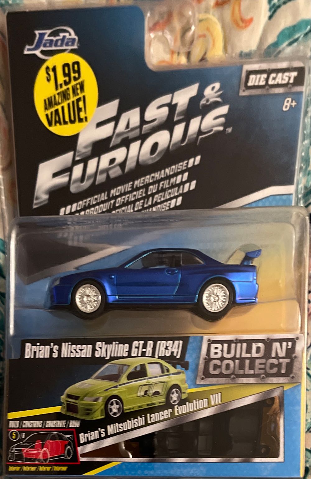 Jada Fast & Furious Brian’s Nissan Skyline GT-R Build N’ Collect  vinyl figure collectible [Barcode 801310140260] - Main Image 2
