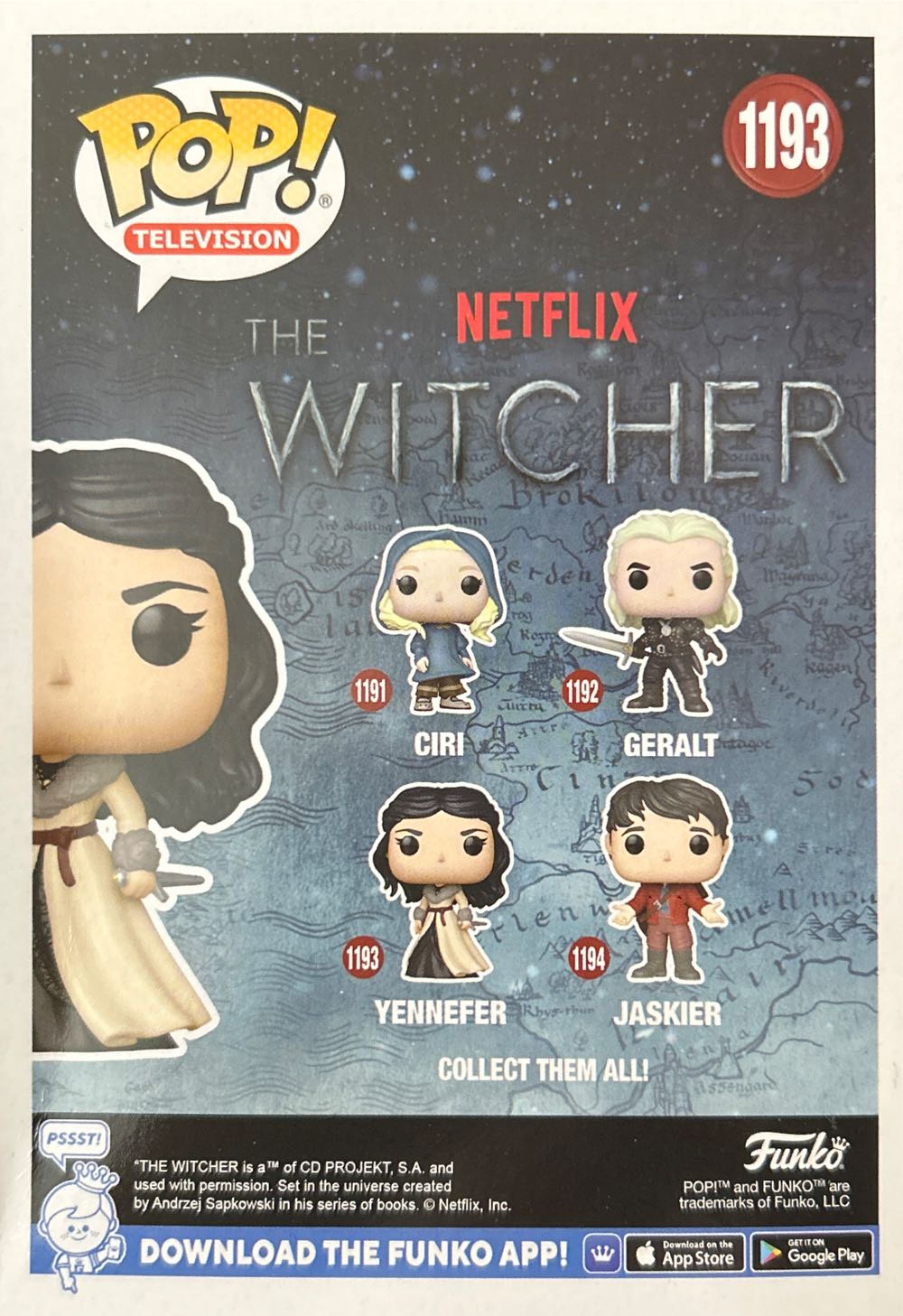 1193-Yennefer - Witcher vinyl figure collectible [Barcode 889698578158] - Main Image 3