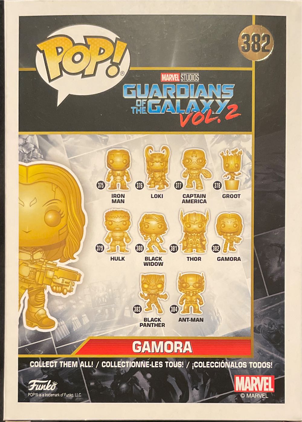 Gamora (Gold) - Marvel Universe vinyl figure collectible [Barcode 889698335195] - Main Image 2