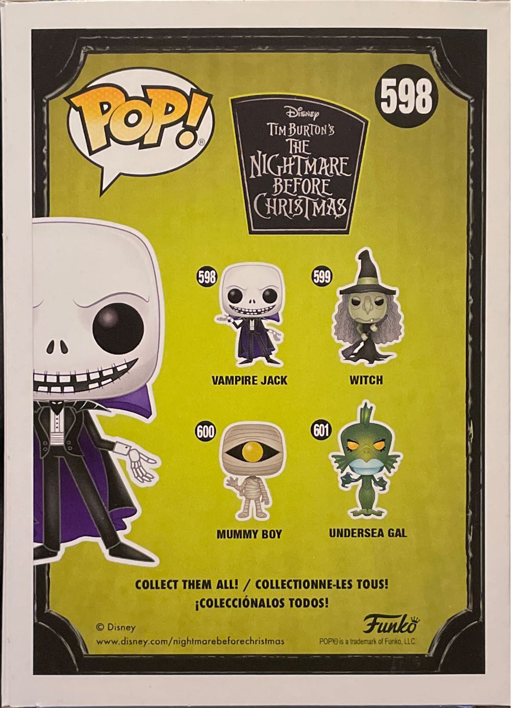 Vampire Jack - The Nightmare Before Christmas vinyl figure collectible [Barcode 889698444910] - Main Image 2
