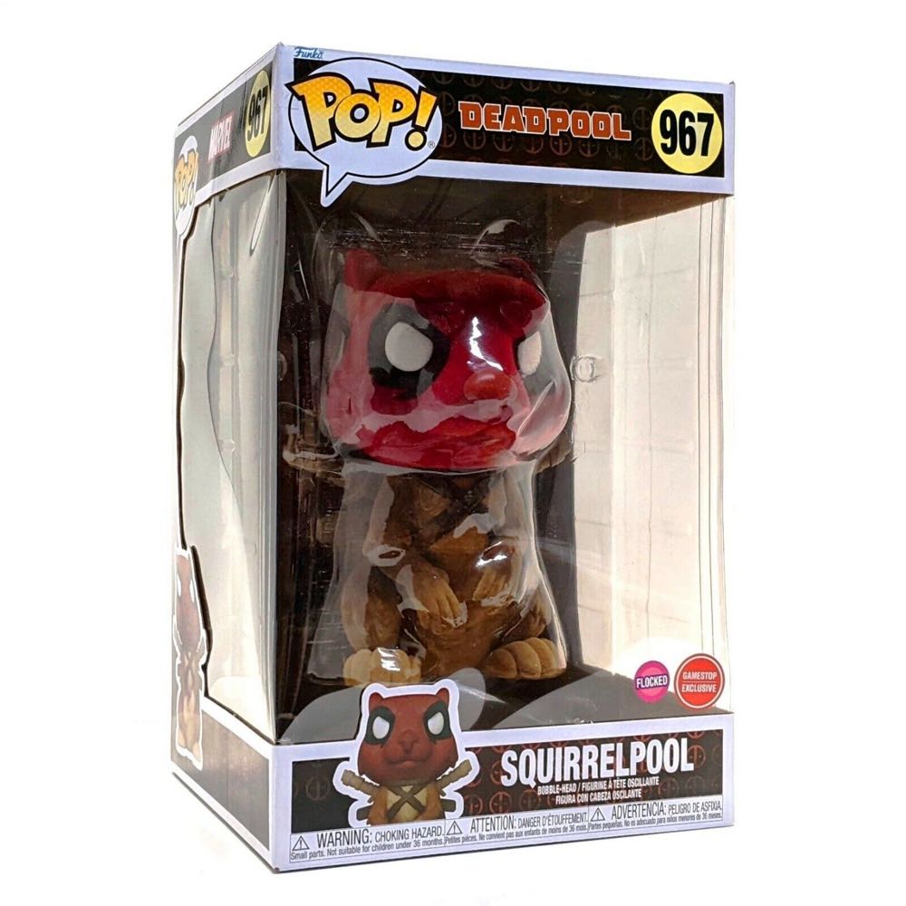 Squirrelpool (Flocked) Jumbo Pop! 967 - Deadpool vinyl figure collectible [Barcode 889698588560] - Main Image 4