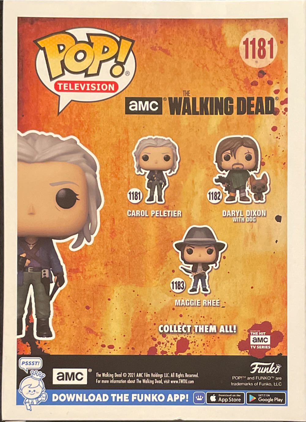 Walking Dead: Carol Peletier, #1181 - The Walking Dead vinyl figure collectible [Barcode 889698576376] - Main Image 2