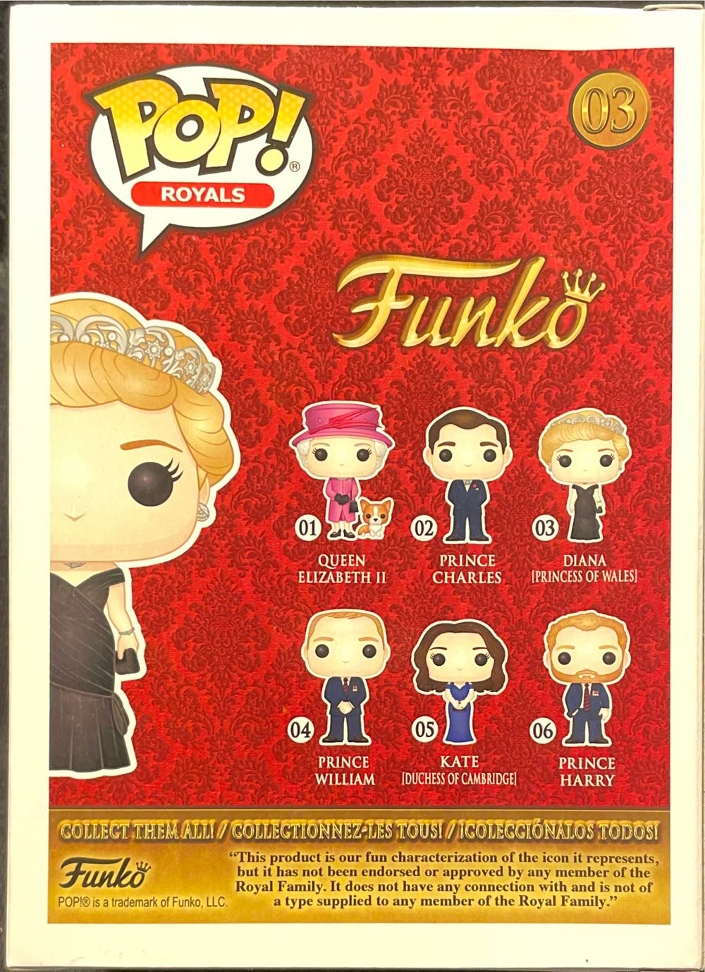 Diana (Princess Of Wales) - The Royal Family vinyl figure collectible [Barcode 889698219464] - Main Image 2