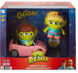 Toy Story ALIEN REMIX #54, #55: BARBIE & KEN with DREAM CONVERTIBLE 2-Pack - Toy Story vinyl figure collectible [Barcode 194735019816] - Main Image 2