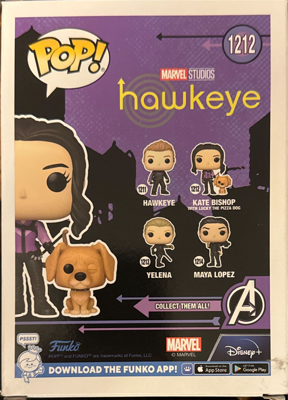Kate Bishop (with Lucky the Pizza Dog) - Marvel Universe vinyl figure collectible [Barcode 889698594813] - Main Image 4