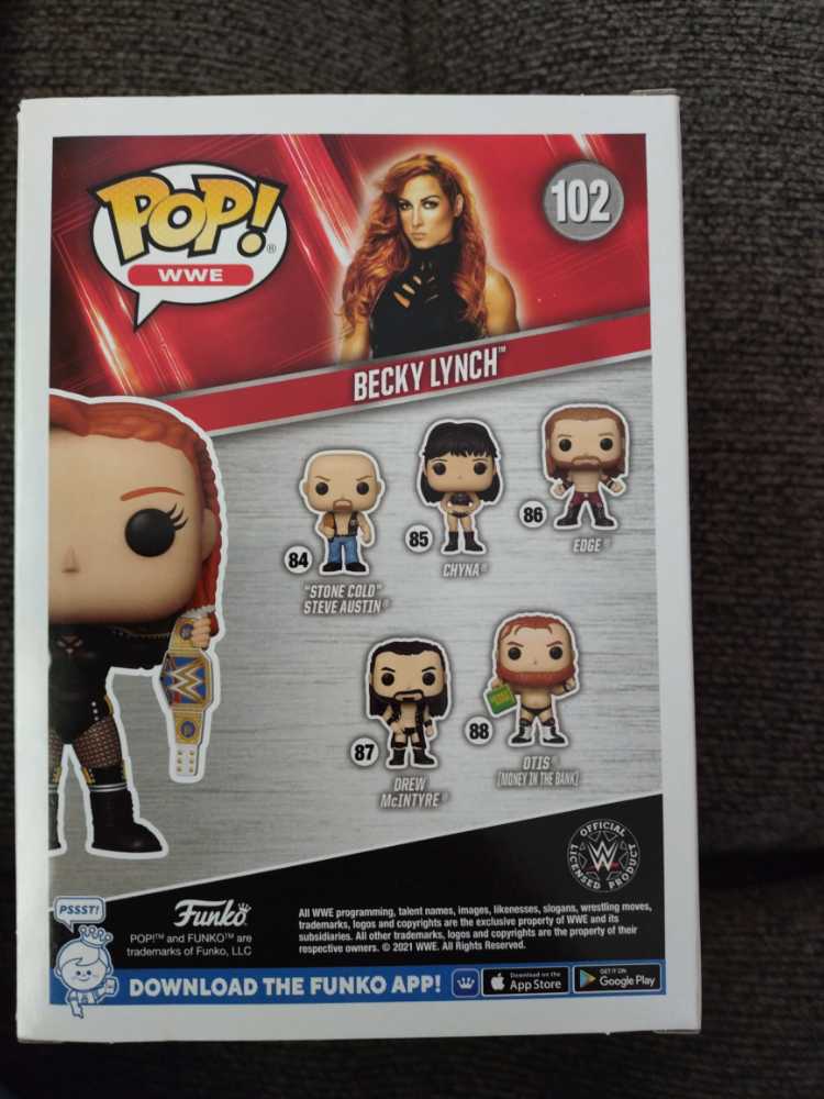 Funko Pop WWE 102 Becky Lynch - WWE vinyl figure collectible [Barcode 889698608237] - Main Image 2