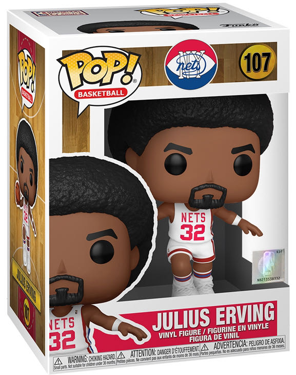 Hardwood Classic:  107 Julius Erving - NBA vinyl figure collectible [Barcode 889698552202] - Main Image 2
