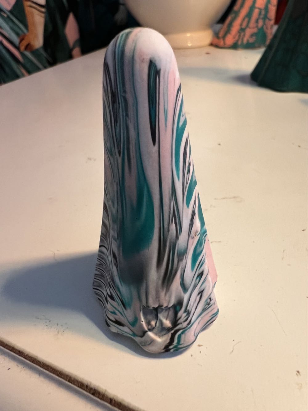 Marbled Green & Pink Boo  vinyl figure collectible - Main Image 2