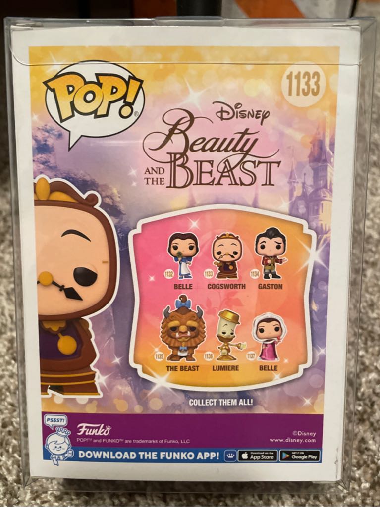 Funko Pop! Beauty And The Beast: Cogsworth # 1133 - Beauty and the Beast vinyl figure collectible [Barcode 889698575829] - Main Image 2