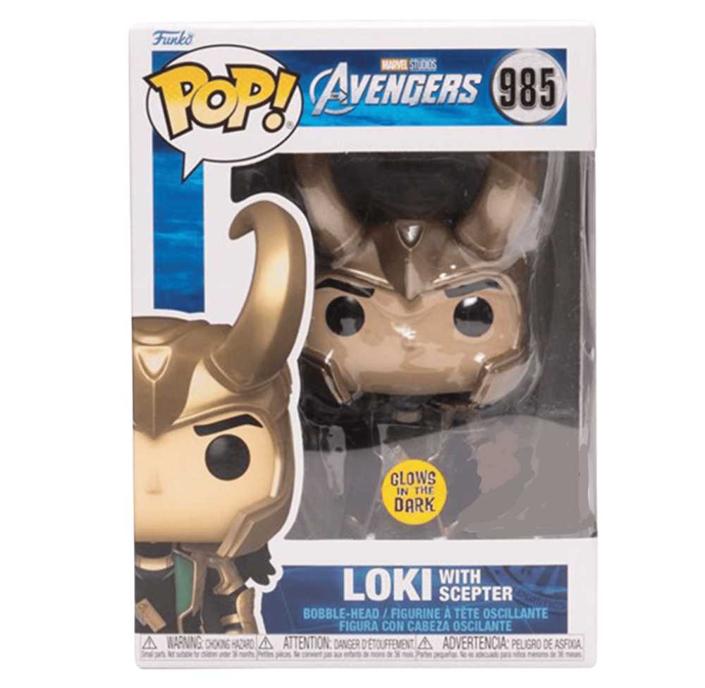 Loki: Loki w/ Scepter, (GITD) - Avengers vinyl figure collectible [Barcode 889698627061] - Main Image 3