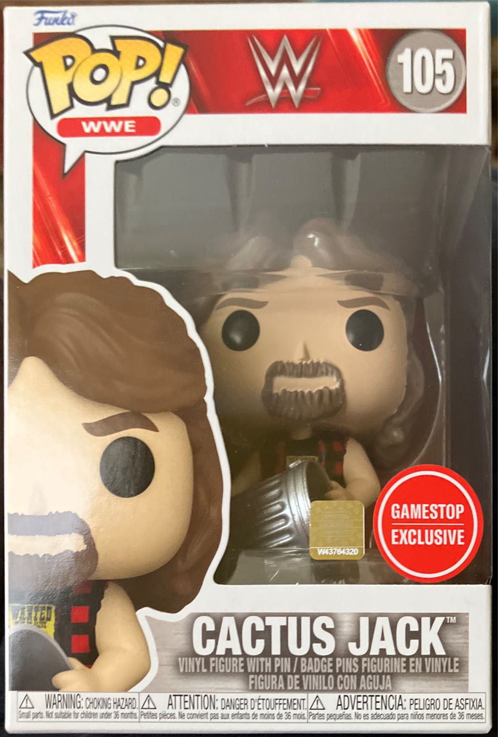 WWE Cactus Jack (Autographed) $115 - WWE vinyl figure collectible [Barcode 889698623681] - Main Image 3