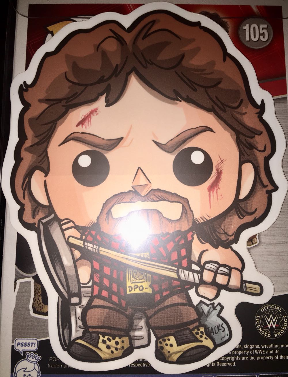 WWE Cactus Jack (Autographed) $115 - WWE vinyl figure collectible [Barcode 889698623681] - Main Image 4