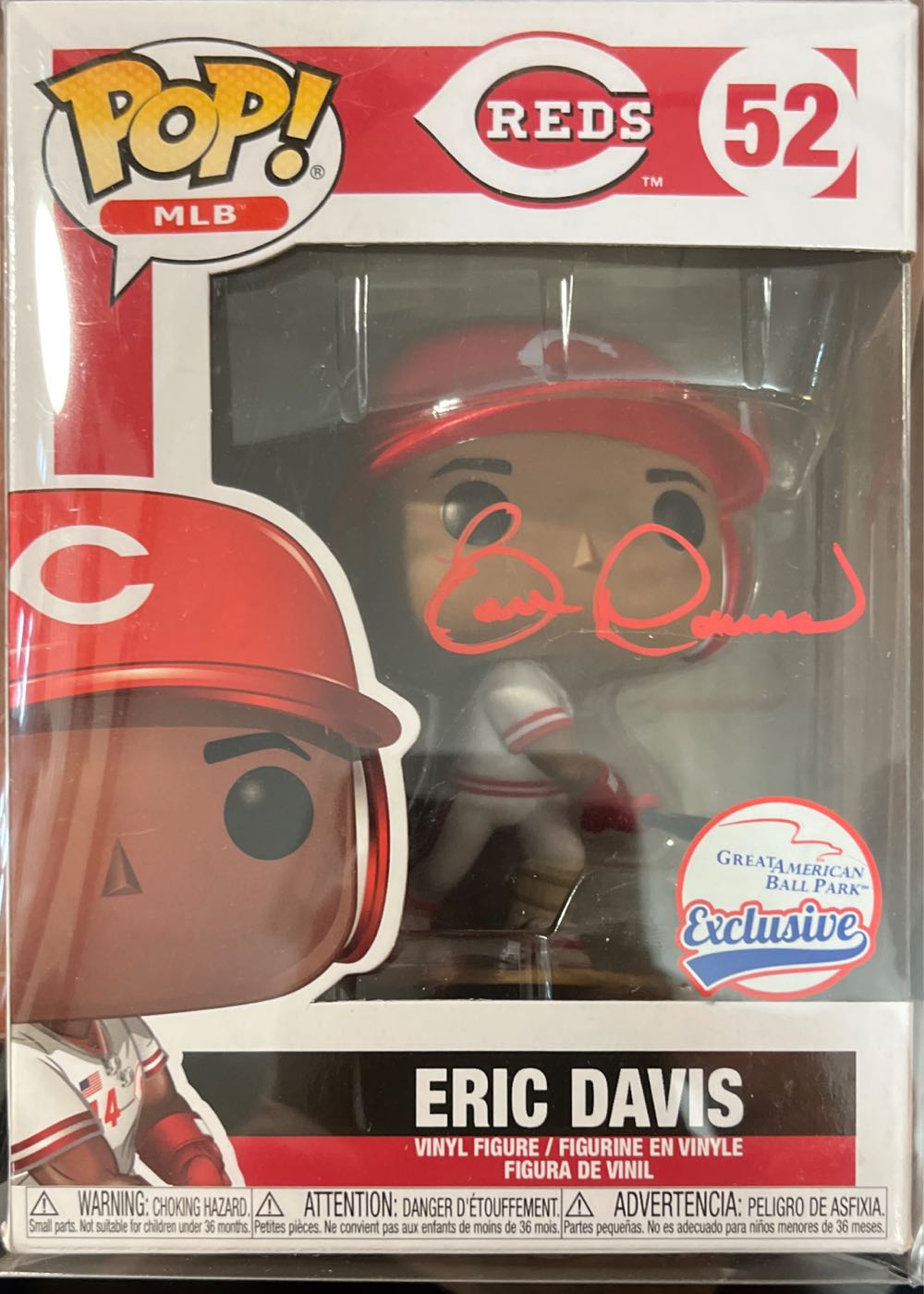 Eric Davis - Autographed - Funko Pop - MLB vinyl figure collectible [Barcode 889698495028] - Main Image 2