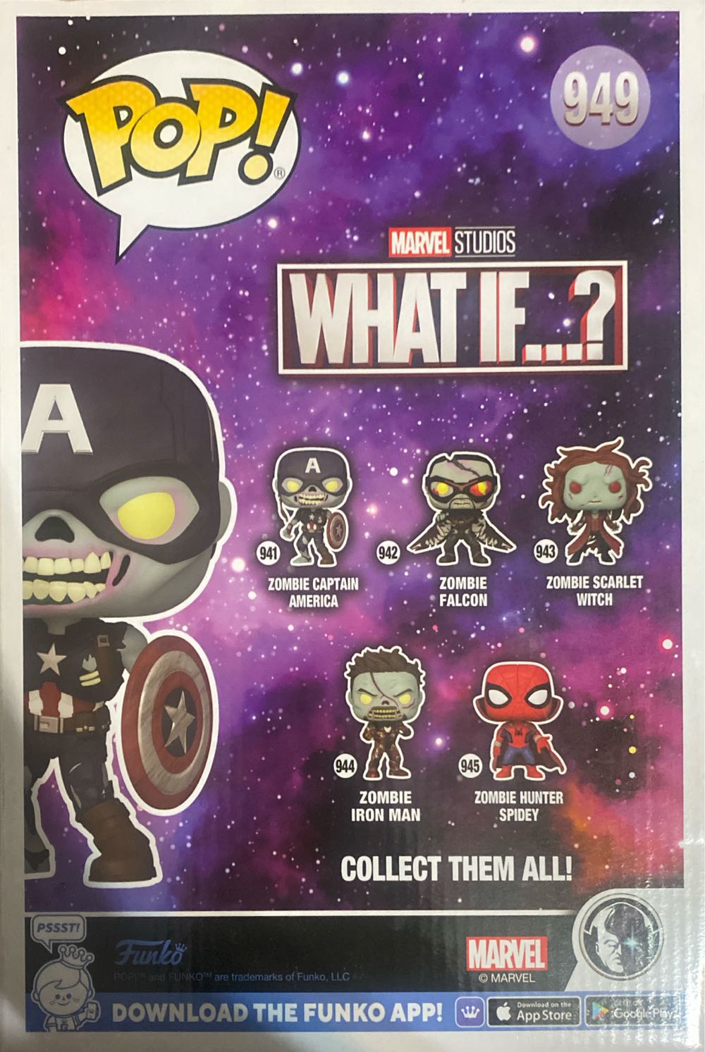 Marvel Zombie Captain American - What If...? vinyl figure collectible [Barcode 889698584494] - Main Image 3