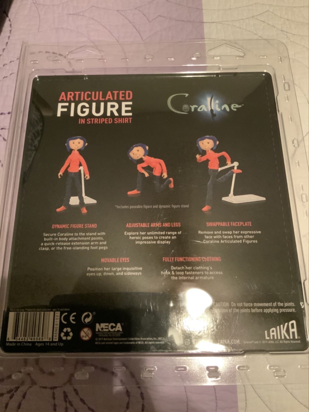 Coraline Articulated Figure Striped Shirt  vinyl figure collectible [Barcode 634482495698] - Main Image 2