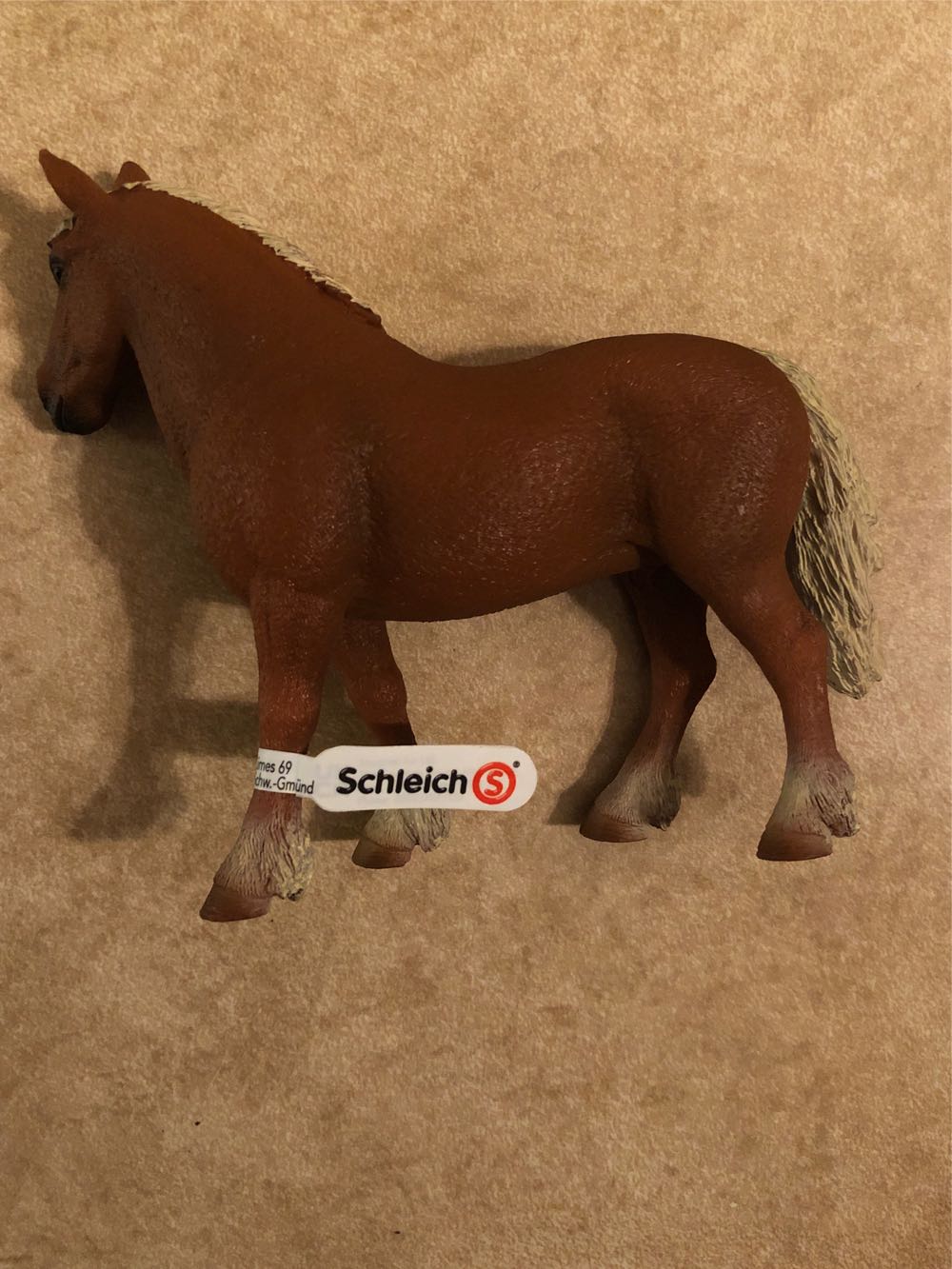 Schleich Farm World  Belgian Draft Horse  vinyl figure collectible [Barcode 4059433363554] - Main Image 3