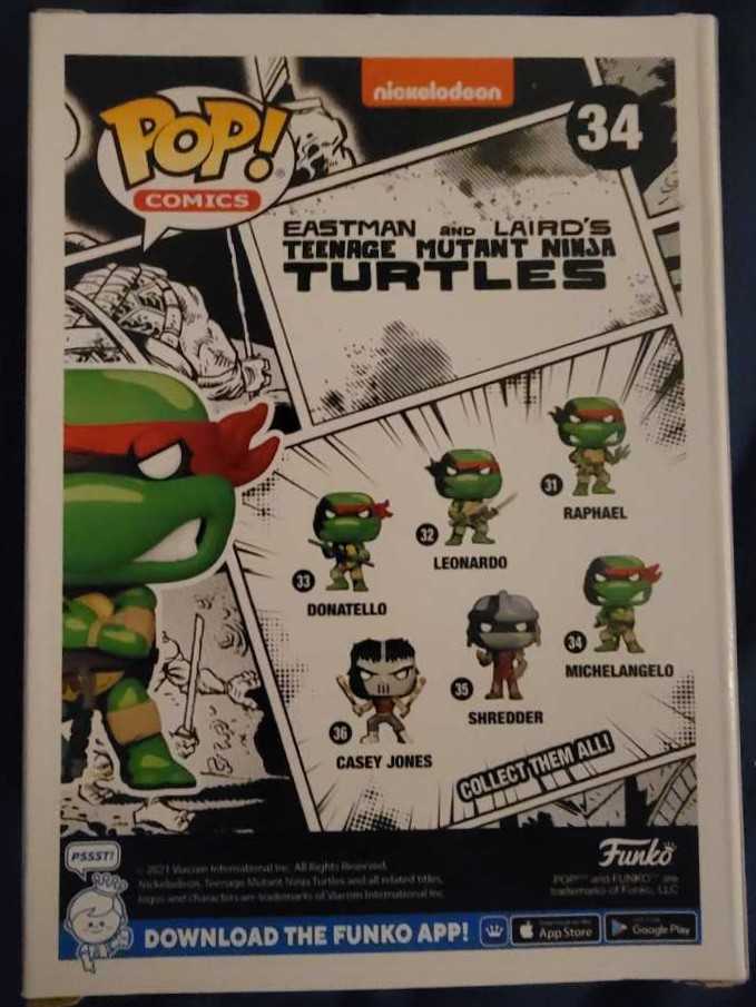 Michelangelo - 34 - Eastman And Laird’s Teenage Mutant Ninja Turtles -special edition - Funko Pop Comics - Teenage Mutant Ninja Turtles vinyl figure collectible [Barcode 889698606530] - Main Image 2