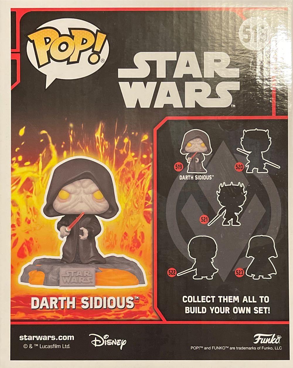 Darth Sidious - Star Wars vinyl figure collectible [Barcode 889698632935] - Main Image 3