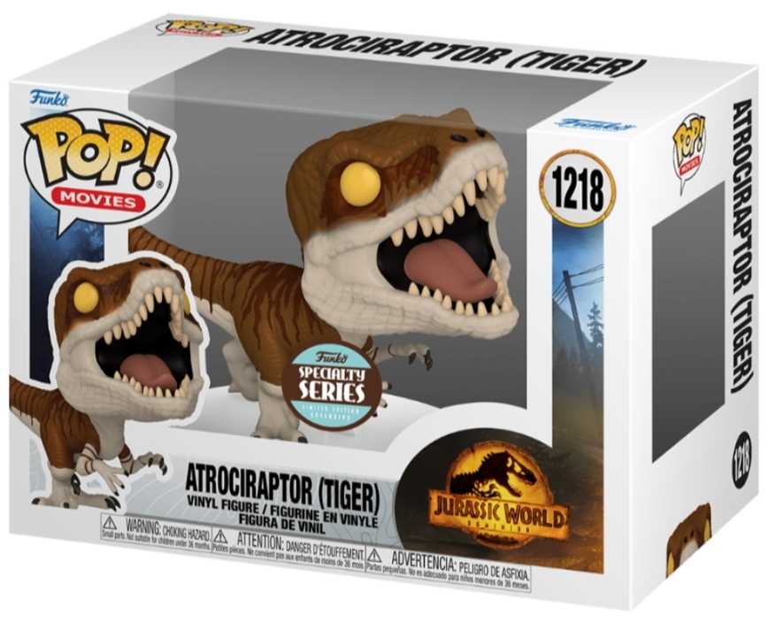 Funko Pop! Movies JW Dominion: Atrociraptor (Tiger) - Jurassic World vinyl figure collectible [Barcode 889698552929] - Main Image 2