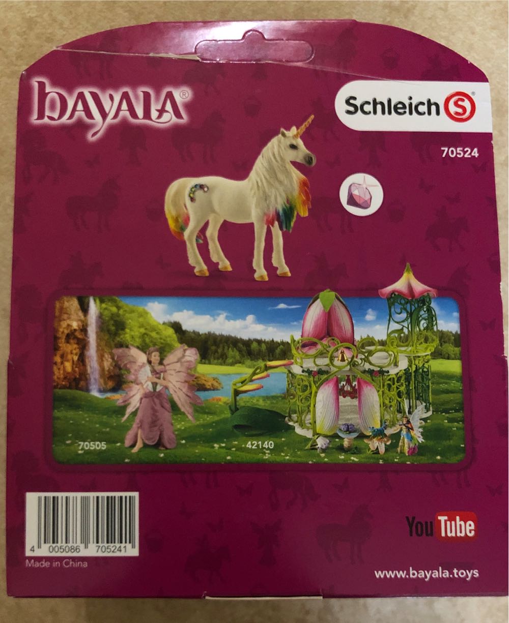 Schleich Bayala Glitter Rainbow Unicorn Mare With Rhinestones  vinyl figure collectible [Barcode 4005086705241] - Main Image 3