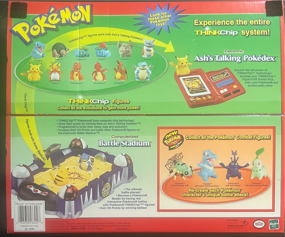 #133 Eevee #26 Raichu #18 Pidgeot #147 Dratini #148 Dragonair #52 Meowth Power Bouncer Togepi Power Bouncer Sealed Hasbro Pokémon Multi-pack - Pokémon vinyl figure collectible [Barcode 076930533048] - Main Image 2