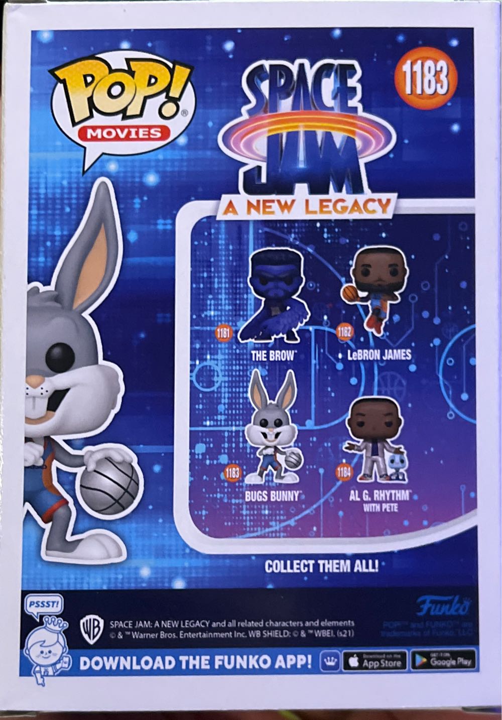 Space Jam Bugs Bunny 1183 - Space Jam: A New Legacy vinyl figure collectible [Barcode 889698592468] - Main Image 2