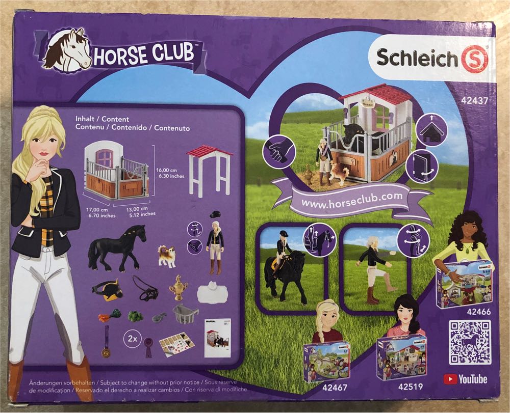 Schleich Horse Club 15-piece Playset    Horse Stall With Tori And Princess The Horse  vinyl figure collectible [Barcode 4055744023088] - Main Image 3