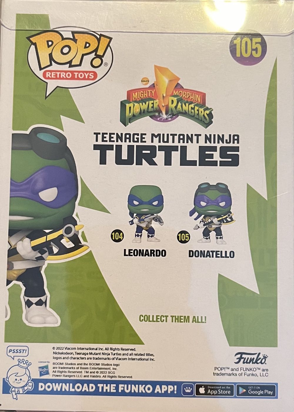 TMNT: Donatello as Black Ranger, #105 - Teenage Mutant Ninja Turtles vinyl figure collectible [Barcode 889698652506] - Main Image 4