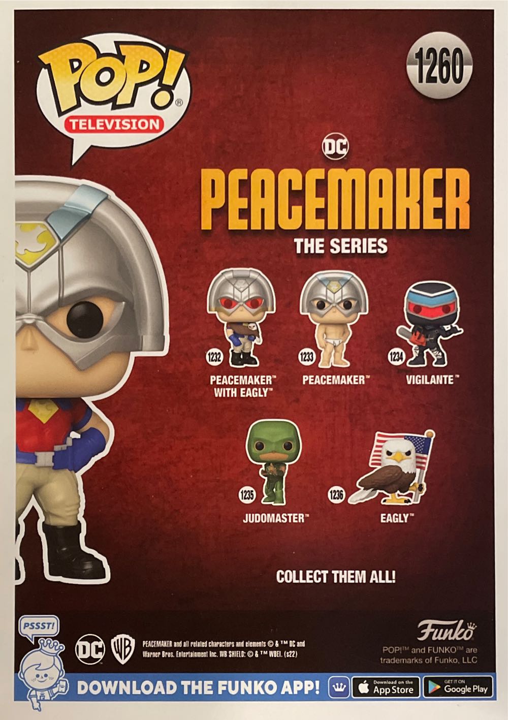 Peacemaker: Peacemaker With Peace Sign - DC Comics vinyl figure collectible [Barcode 889698652001] - Main Image 2