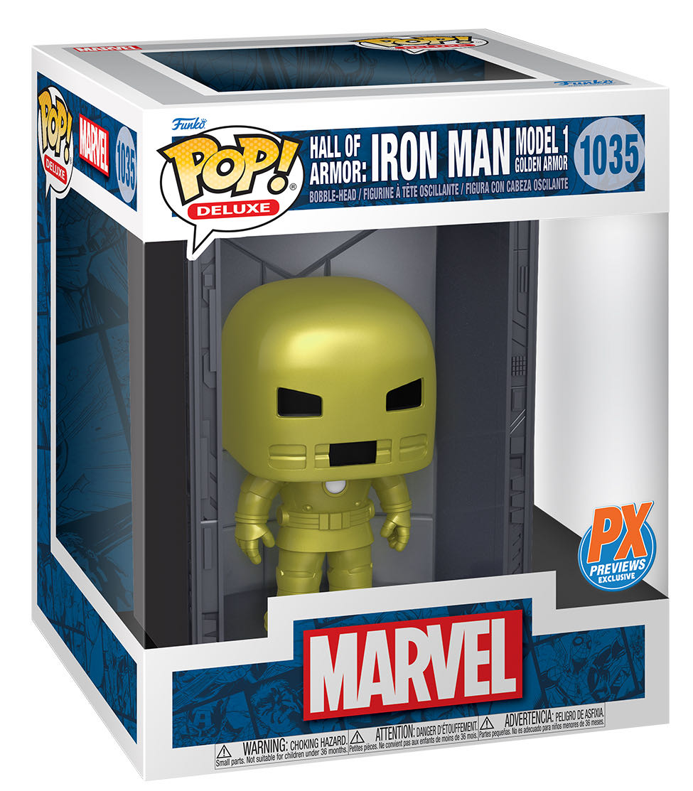 Iron Man (Model 1 Golden Armor) - Marvel Universe vinyl figure collectible [Barcode 889698637398] - Main Image 2