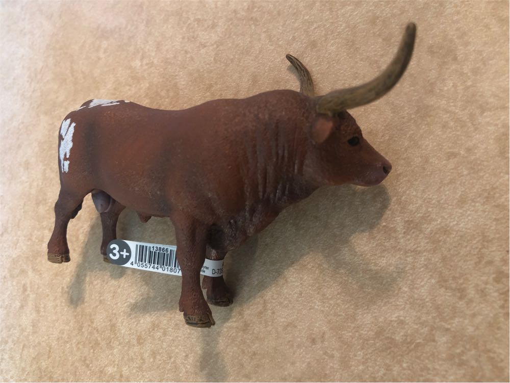 Schleich Farm World   Texas Longhorn Bull  vinyl figure collectible [Barcode 4055744018077] - Main Image 2