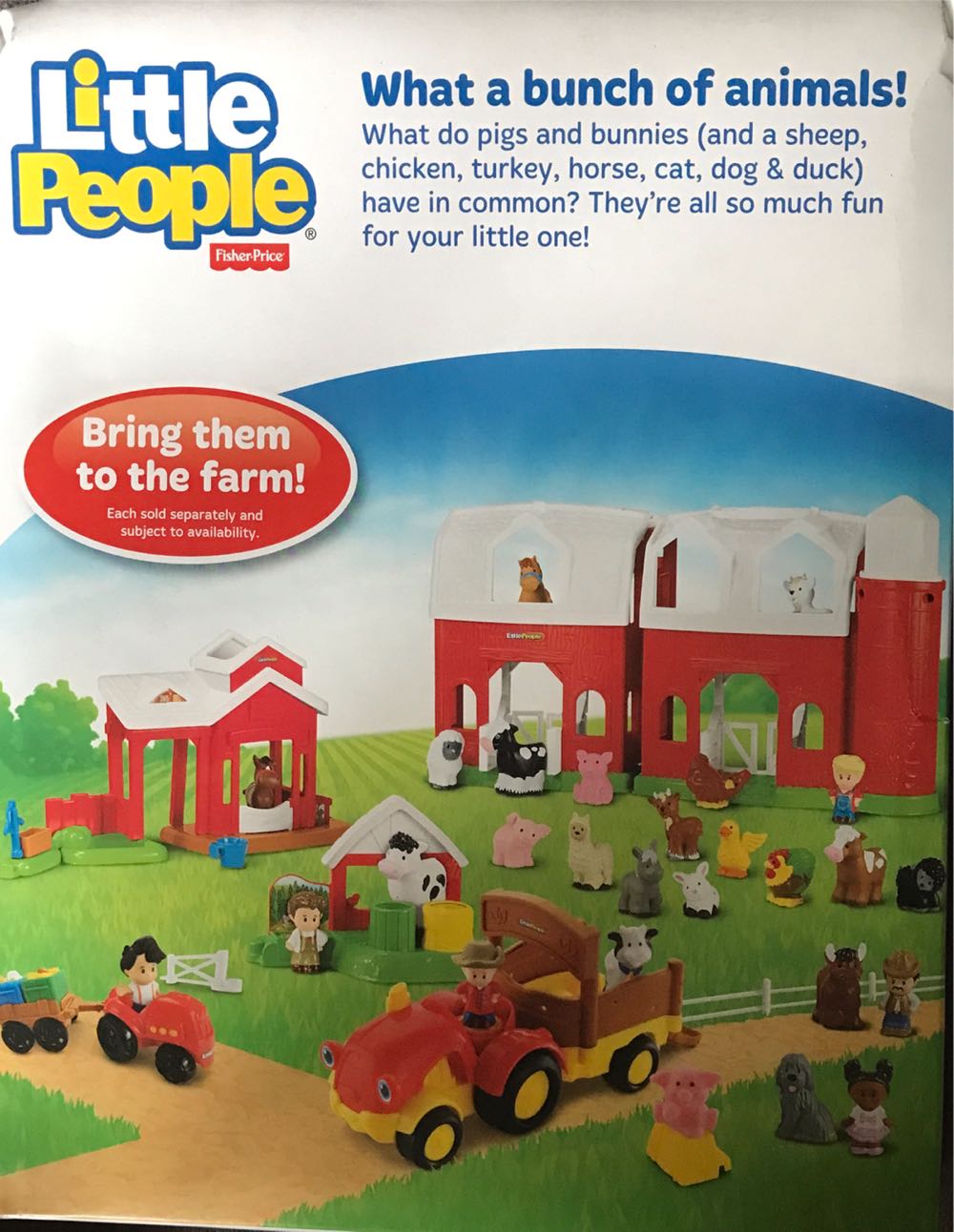 Fisher Price Little People Farm Animal Friends  vinyl figure collectible [Barcode 887961178579] - Main Image 2