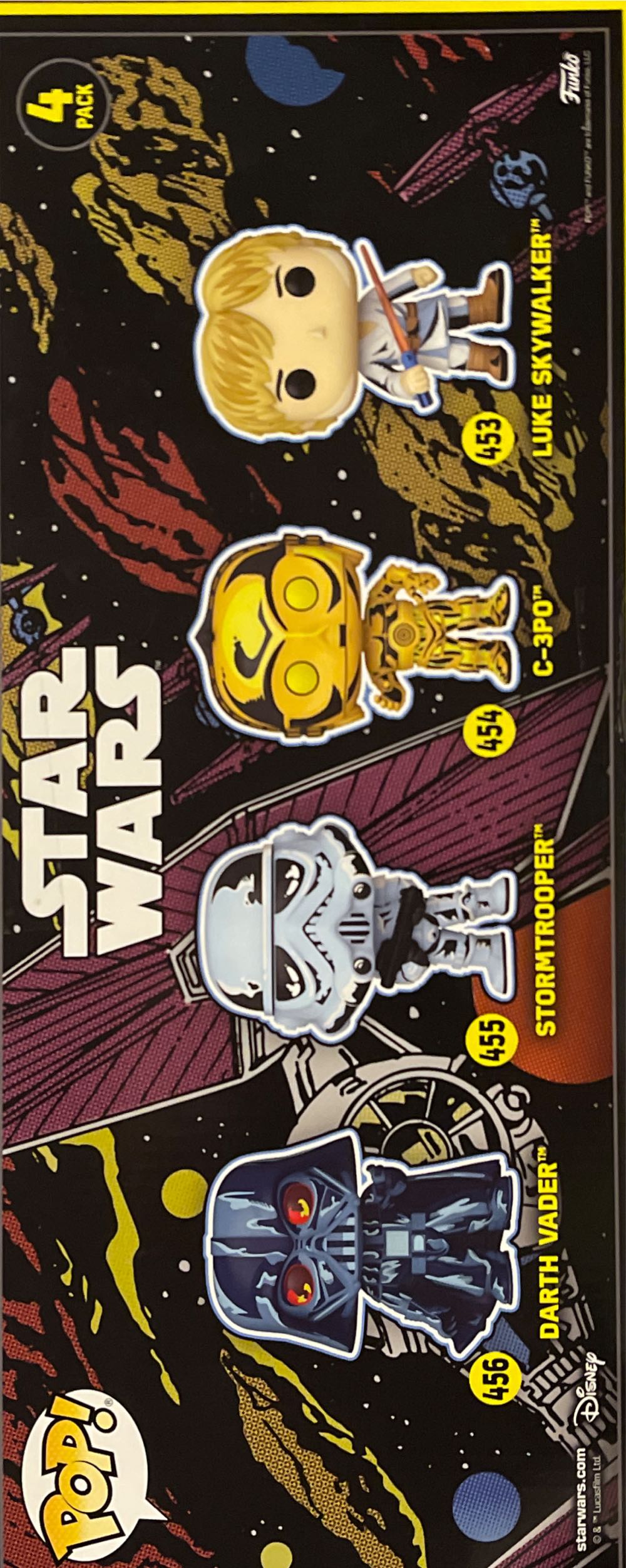 Retro Art 4 Pack - Star Wars: Retro Series vinyl figure collectible [Barcode 889698631983] - Main Image 3