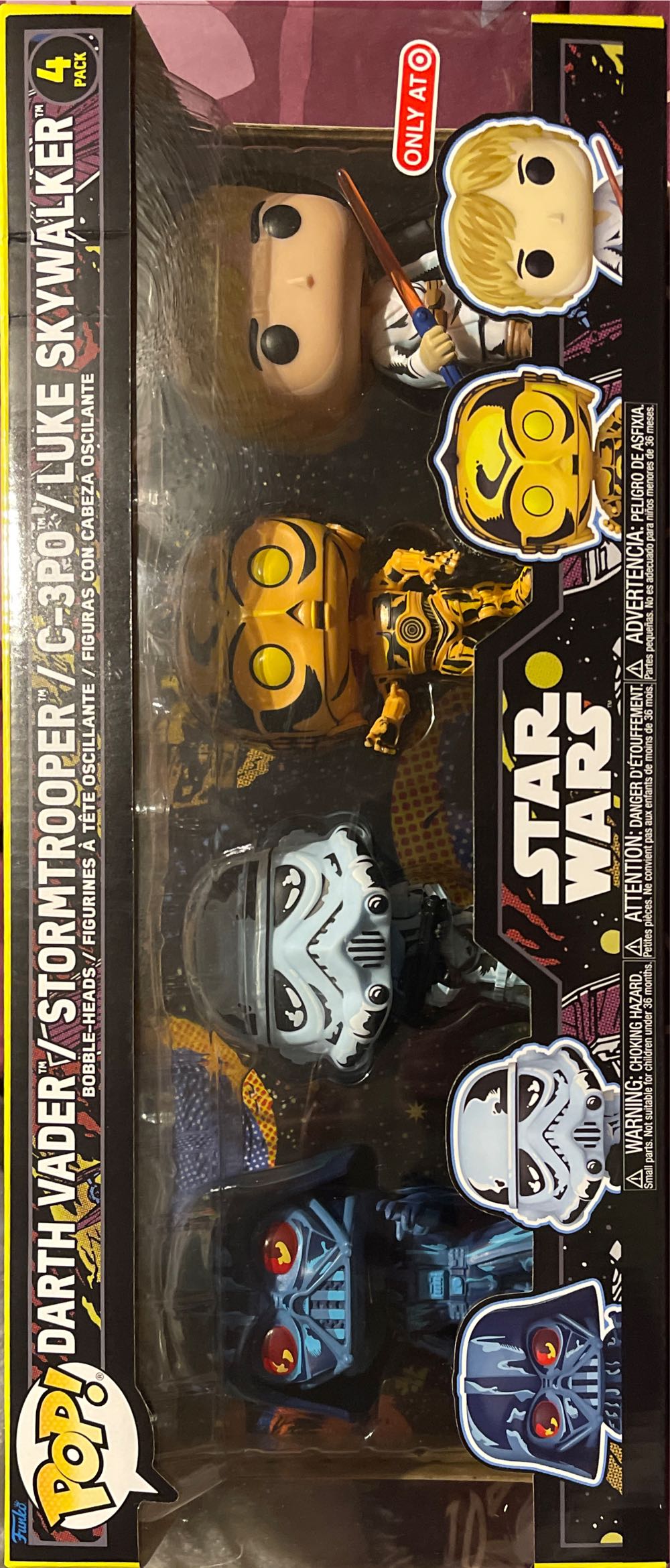 Darth Vader / Stormtrooper / C-3PO / Luke Skywalker - 4 Pack - Star Wars vinyl figure collectible [Barcode 889698631983] - Main Image 2