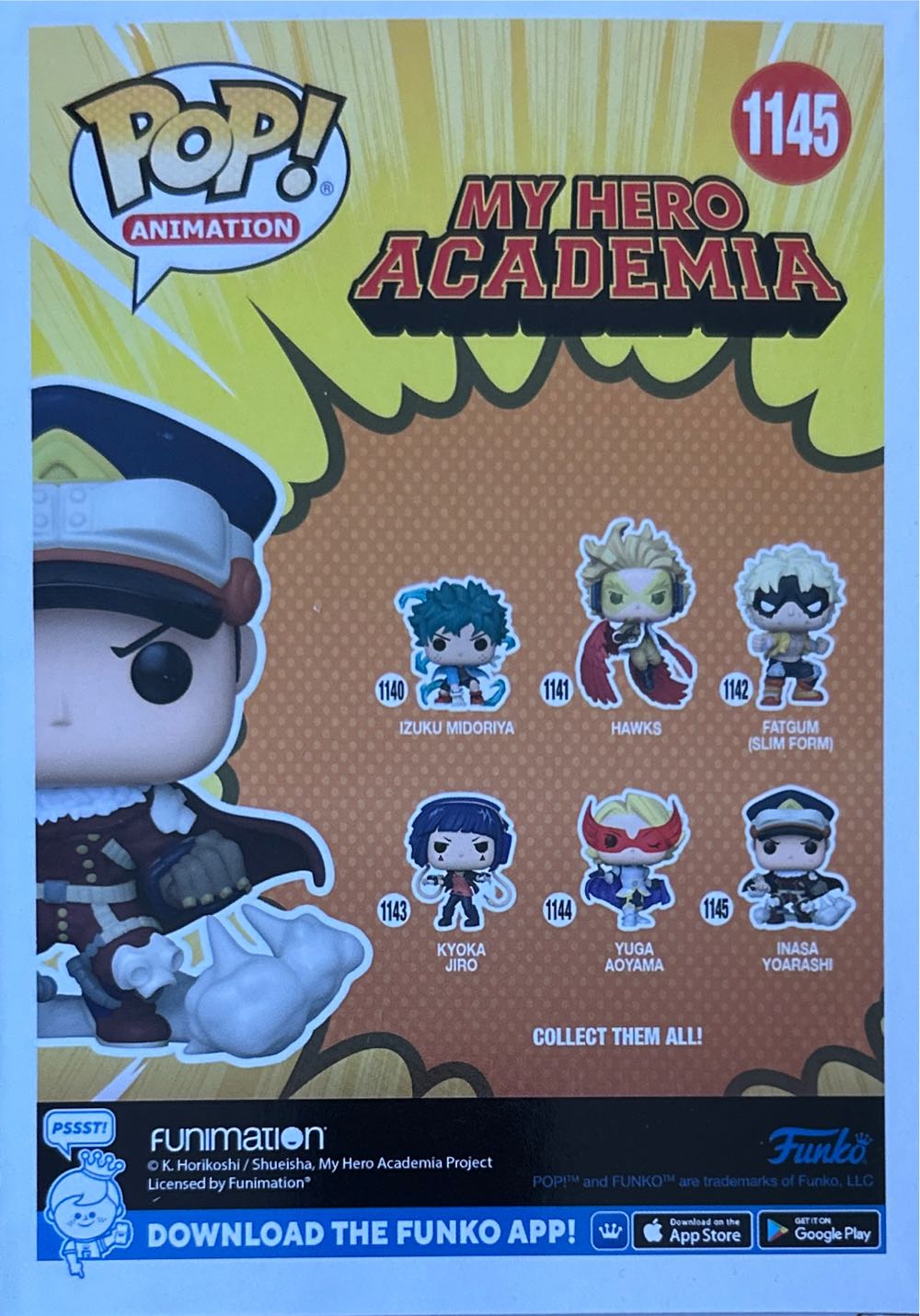 #1245 Animation: My Hero Academia: Inasa Yoarashi - My Hero Academia vinyl figure collectible [Barcode 889698586009] - Main Image 3