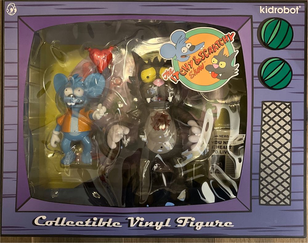 Kidrobot The Simpsons Itchy & Scratchy Medium Vinyl Figures  vinyl figure collectible [Barcode 883975158040] - Main Image 2