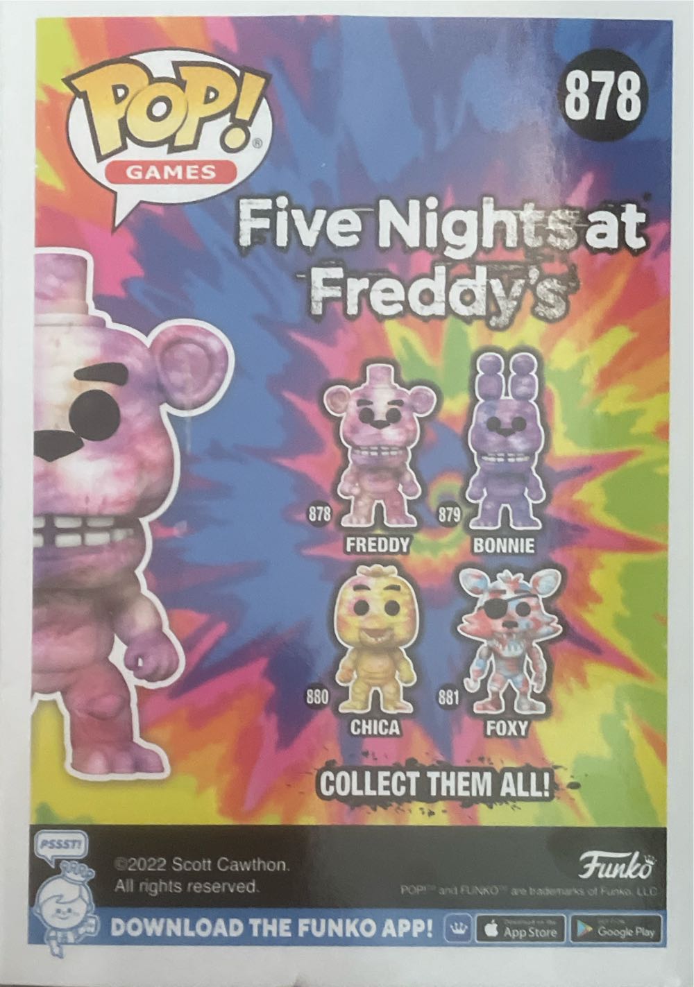 FNAF - Tie Dye Freddy - Five Nights at Freddy’s vinyl figure collectible [Barcode 889698642323] - Main Image 4