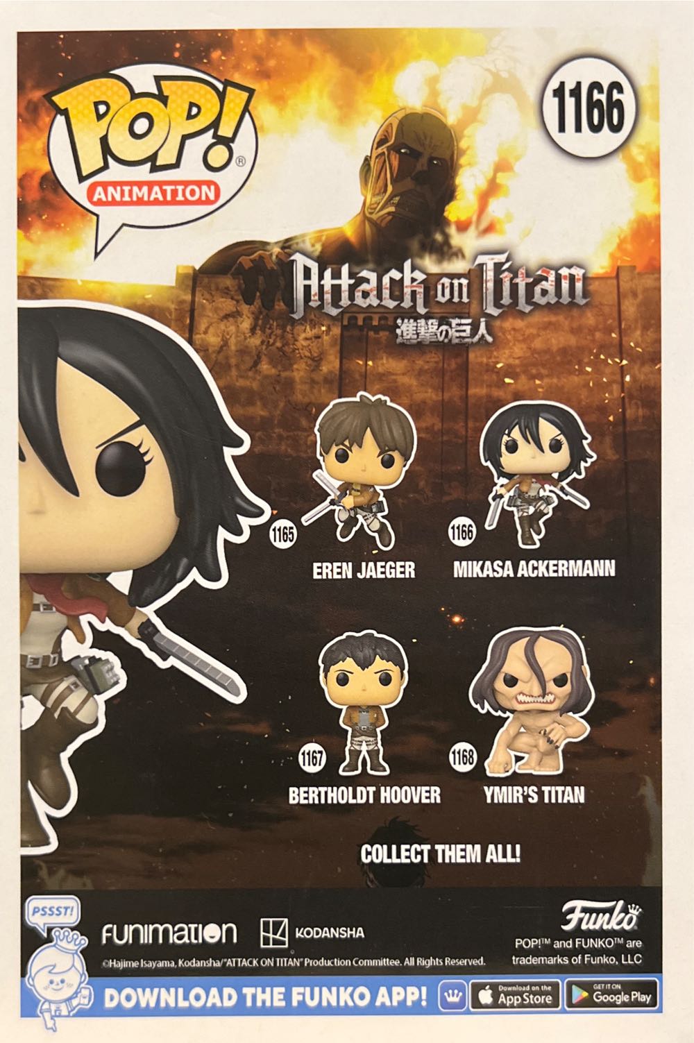 Mikasa Ackerman - Attack on Titan vinyl figure collectible [Barcode 889698579810] - Main Image 3