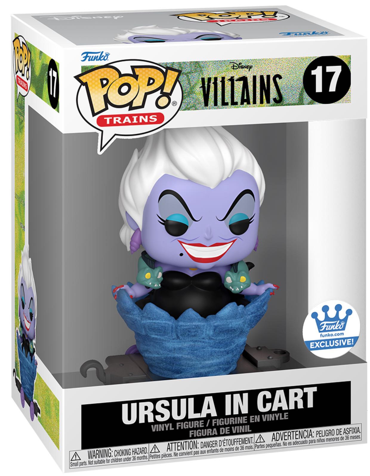 Ursula In Cart - 17 - Disney Villains - Exclusive -  Funko Pop Trains - Disney Villains vinyl figure collectible [Barcode 889698650953] - Main Image 2
