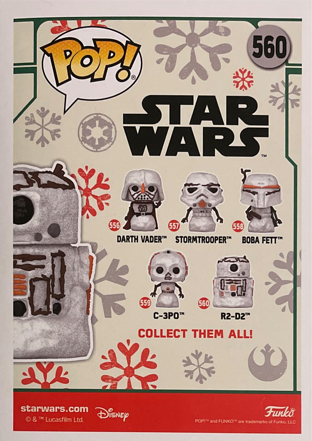 R2-D2 (Snowman) - Star Wars vinyl figure collectible [Barcode 889698643375] - Main Image 3