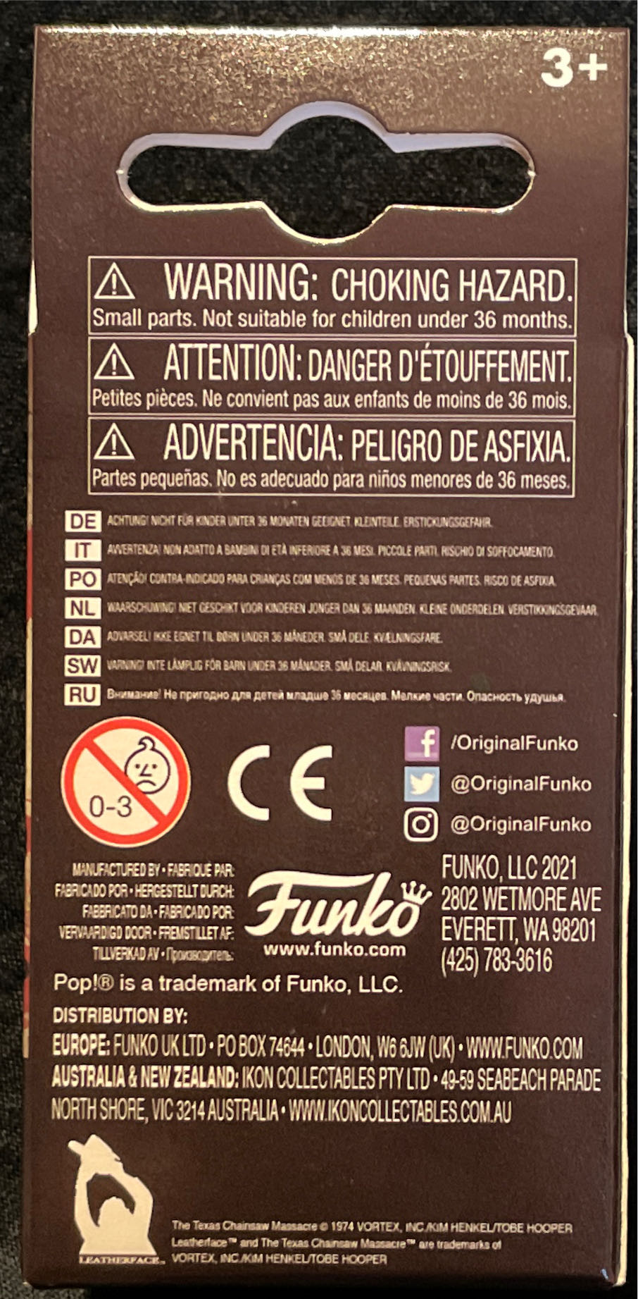 Horror Pocket: Leatherface - The Texas Chainsaw Massacre vinyl figure collectible [Barcode 889698498258] - Main Image 2