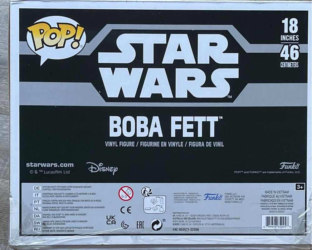 Boba Fett 18” Pop! - Star Wars: Bounty Hunters vinyl figure collectible [Barcode 889698650458] - Main Image 2
