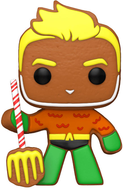 DC -445- Gingerbread Aquaman - DC: Superheroes vinyl figure collectible [Barcode 889698643214] - Main Image 2