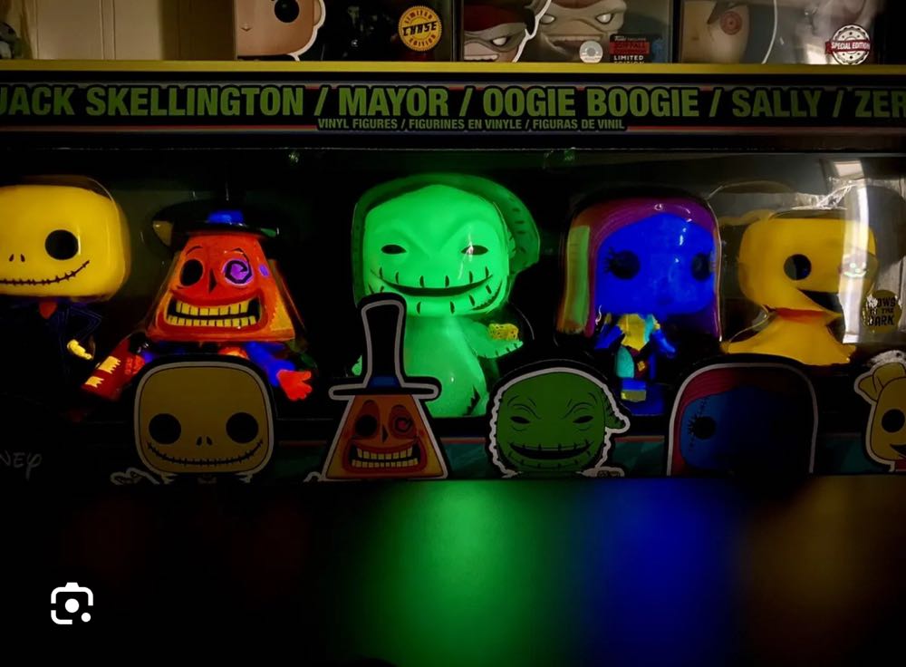 Nightmare Before Christmas: Jack, Mayor, Oogie Boogie, Sally, Zero Black Light - The Nightmare Before Christmas vinyl figure collectible [Barcode 889698664110] - Main Image 2
