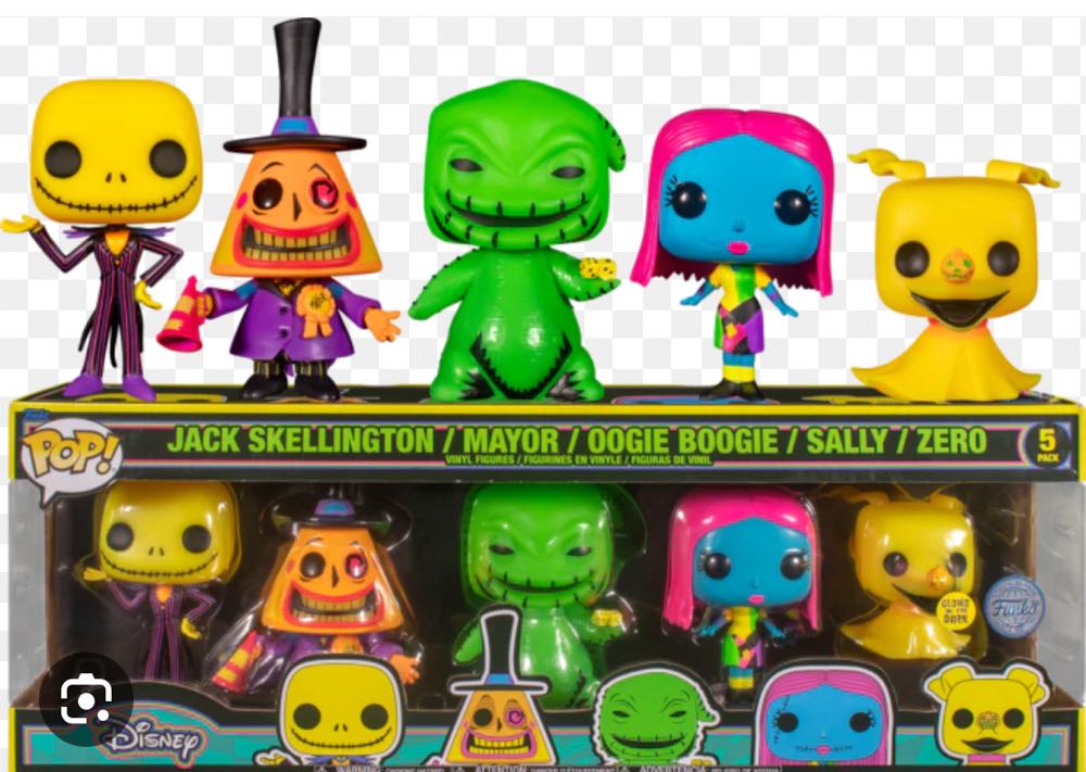 Nightmare Before Christmas: Jack, Mayor, Oogie Boogie, Sally, Zero Black Light - The Nightmare Before Christmas vinyl figure collectible [Barcode 889698664110] - Main Image 3
